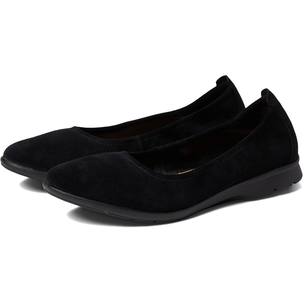 image:imageClarks Womens Jenette EaseBallet FlatBlack Suede