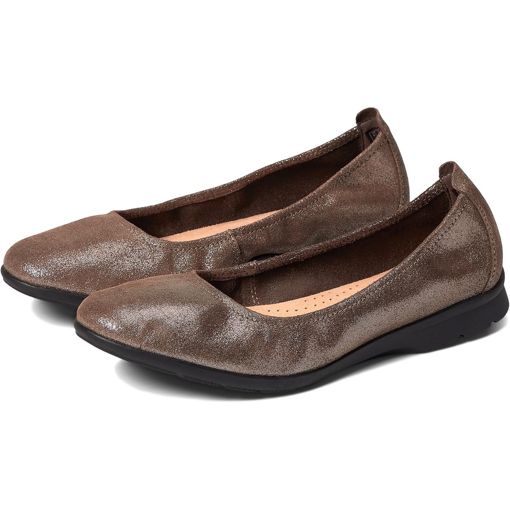 image:imageClarks Womens Jenette EaseBallet FlatPewter Metallic