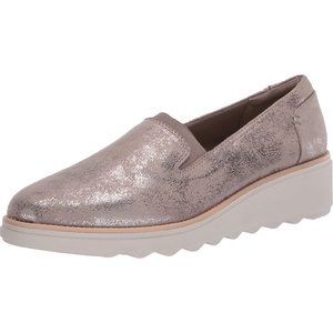 Clarks Women’s Clarks Women’s Sharon Dolly | Casual Shoes(Pewter Metallic Textile)