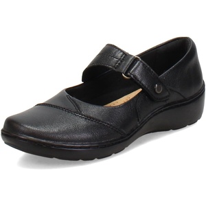 Clarks Womens Cora Gema | Casual Shoes(Black Leather)