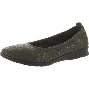 Clarks Womens Jenette EaseBallet Flat(Olive Interest)