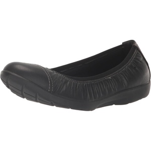 Clarks Women’s Meadow Opal Ballet Flats(Black Leather)