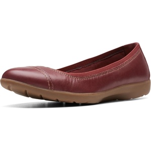 Clarks Women’s Meadow Opal Ballet Flats(Chestnut Leather)
