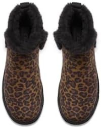image:imageClarks Womens Breeze Fur Ankle BootsLeopard Print Textile