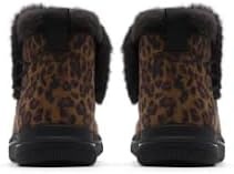 image:imageClarks Womens Breeze Fur Ankle BootsLeopard Print Textile
