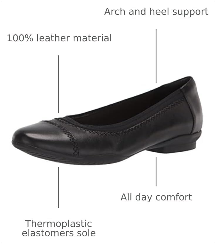 image:imageClarks Sara BayBlack Leather