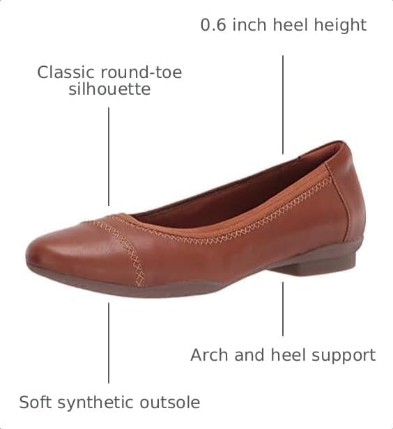 image:imageClarks Sara BayCaramel Leather