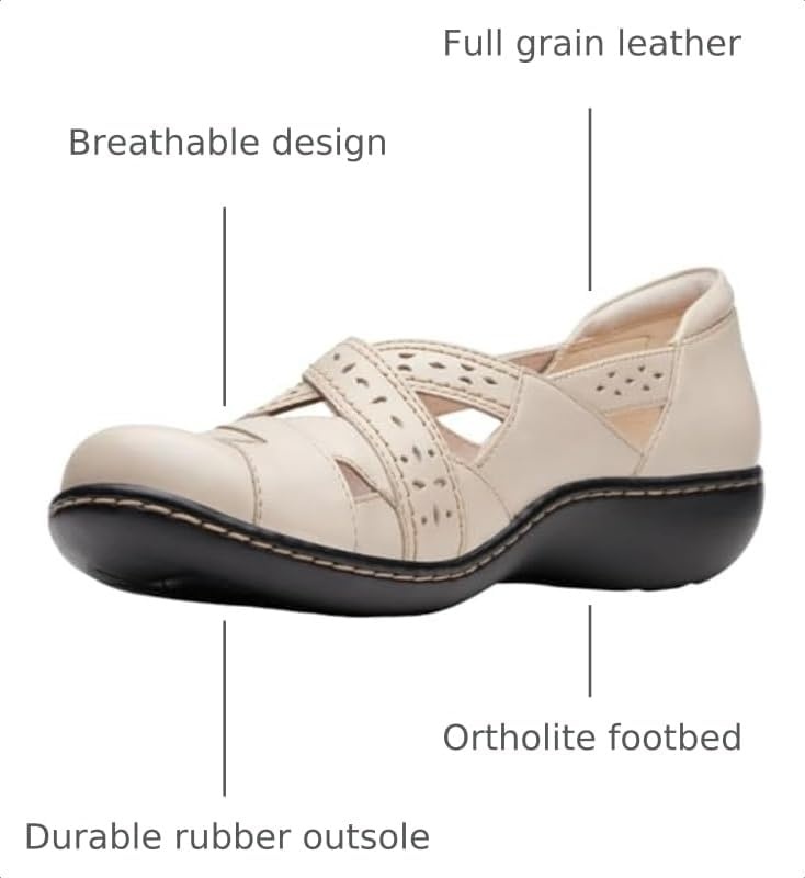 image:imageClarks Womens Ashland Spin QIvory Leather