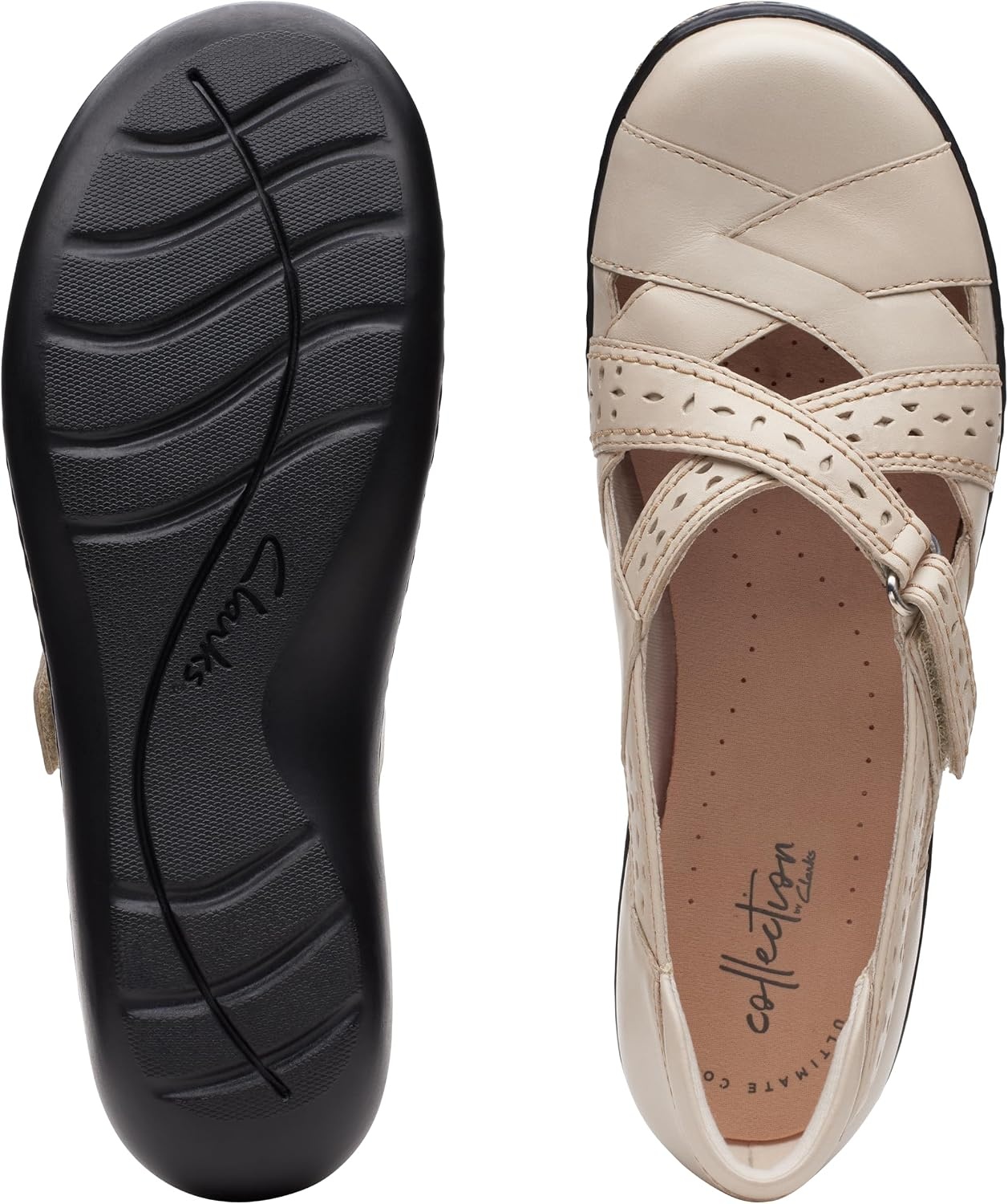 image:imageClarks Womens Ashland Spin QIvory Leather