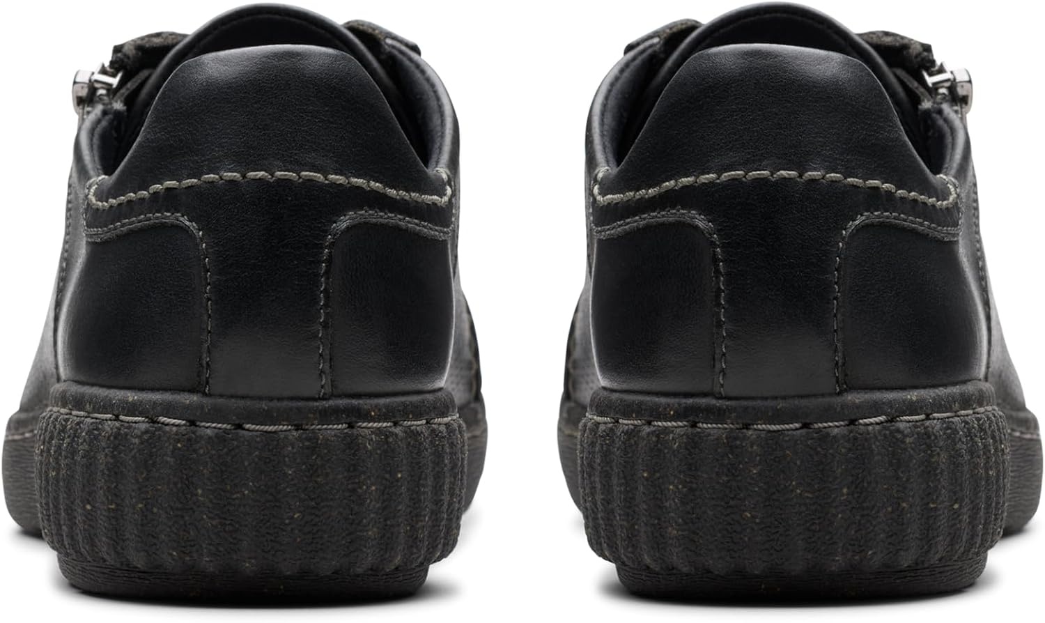 image:imageClarks Womens Caroline Janna Leather SneakersBlack Leather