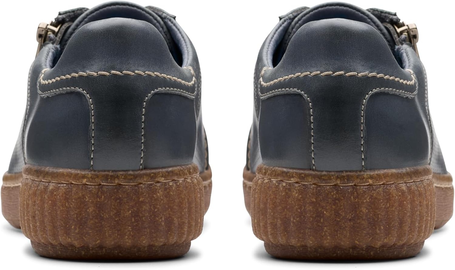 image:imageClarks Womens Caroline Janna Leather SneakersDark Blue