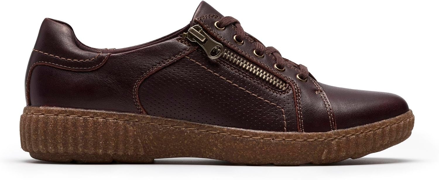 image:imageClarks Womens Caroline Janna Leather SneakersMerlot Leather