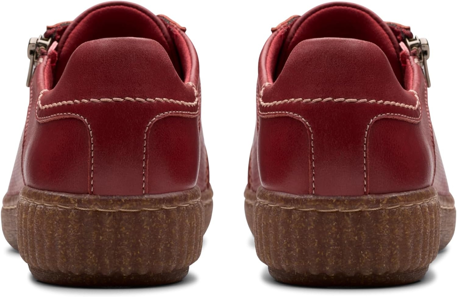 image:imageClarks Womens Caroline Janna Leather SneakersRed Leather
