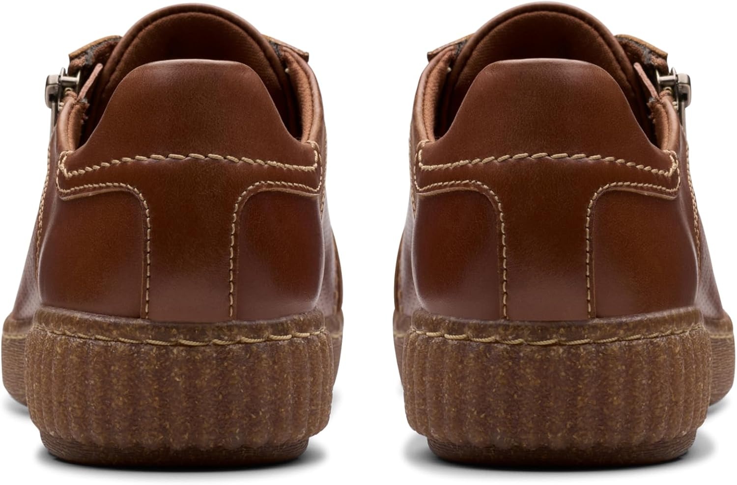image:imageClarks Womens Caroline Janna Leather SneakersTan Leather
