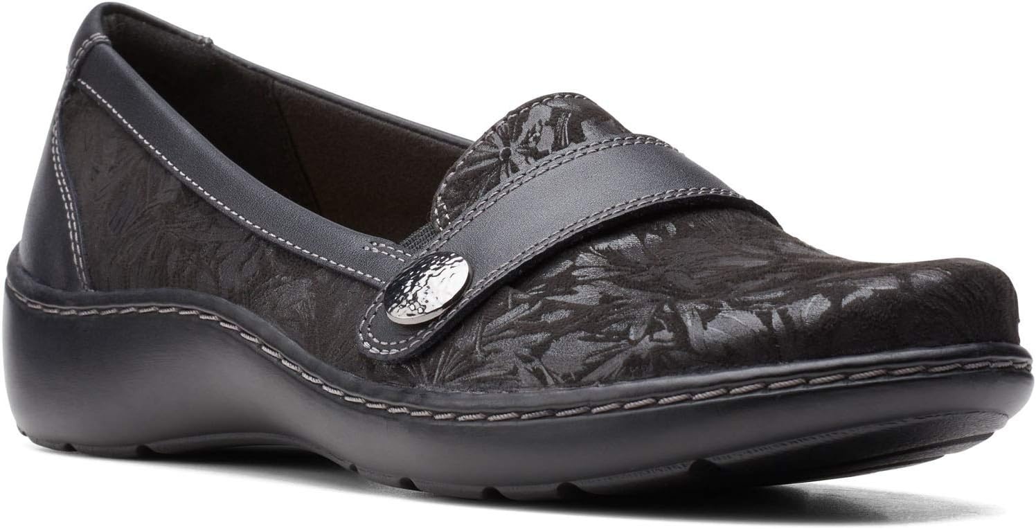 image:imageClarks Womens Cora DaisyBlack TextileLeather Combination