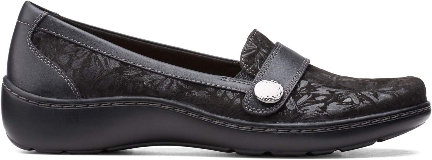 image:imageClarks Womens Cora DaisyBlack TextileLeather Combination