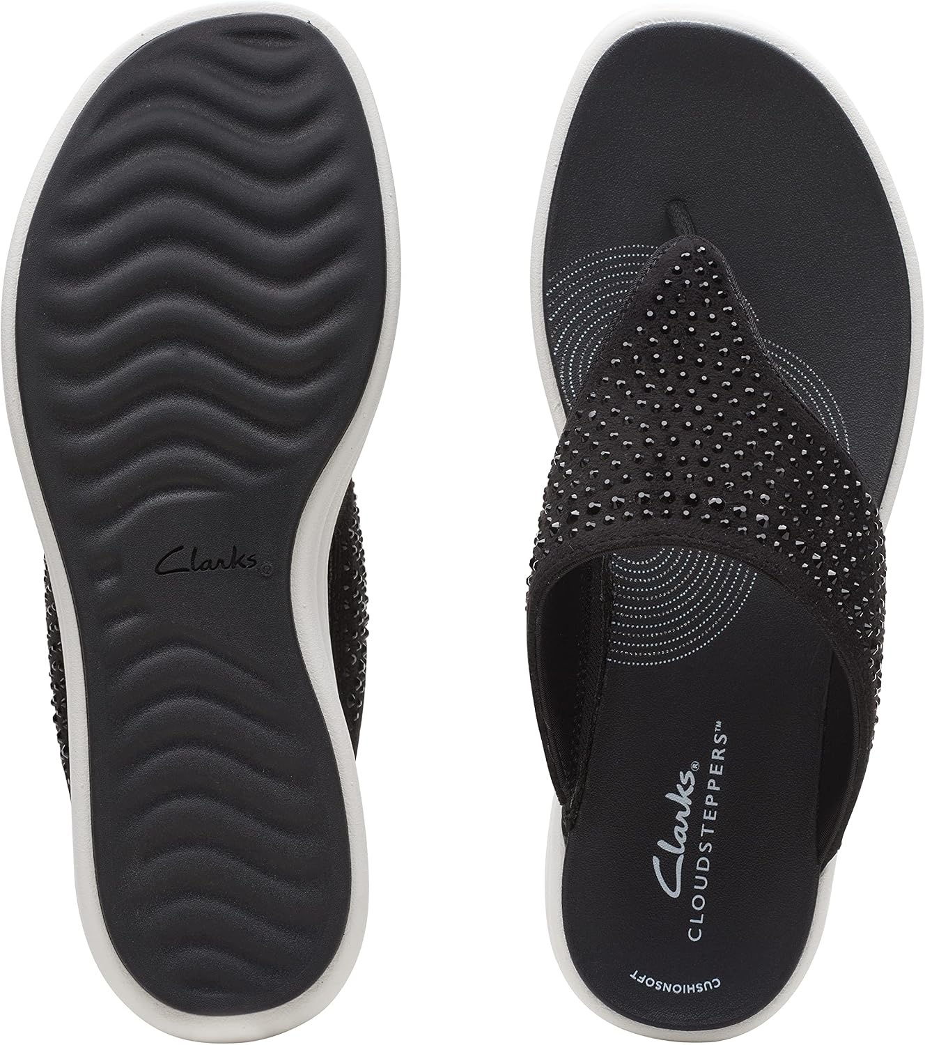 image:imageClarks Womens Drift Jaunt Wedge SandalBlack