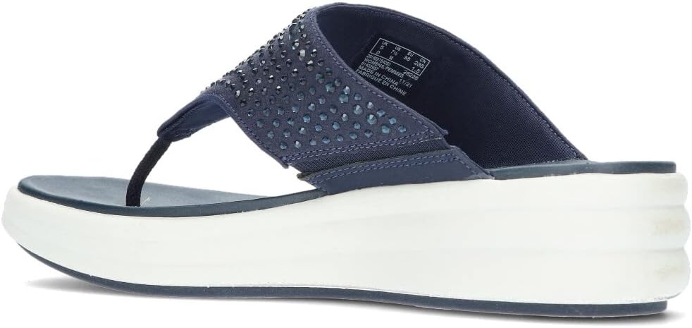 image:imageClarks Womens Drift Jaunt Wedge SandalNavy