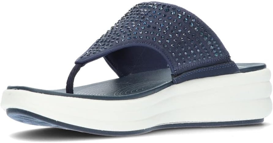 image:imageClarks Womens Drift Jaunt Wedge SandalNavy