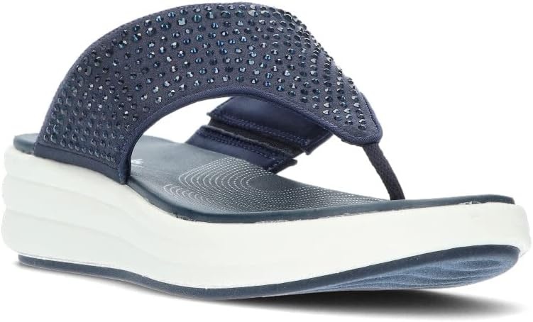 image:imageClarks Womens Drift Jaunt Wedge SandalNavy