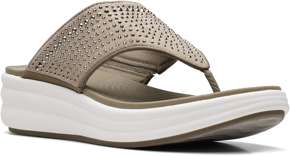 image:imageClarks Womens Drift Jaunt Wedge SandalOlive