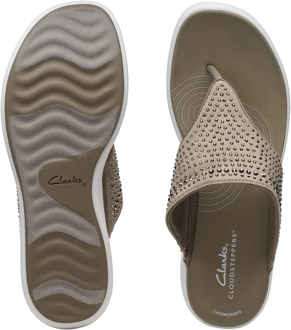 image:imageClarks Womens Drift Jaunt Wedge SandalOlive