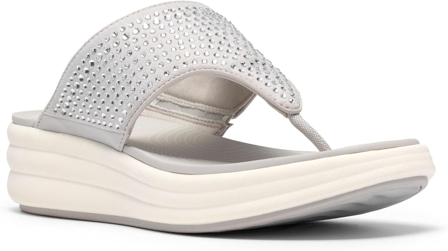 image:imageClarks Womens Drift Jaunt Wedge SandalSilver
