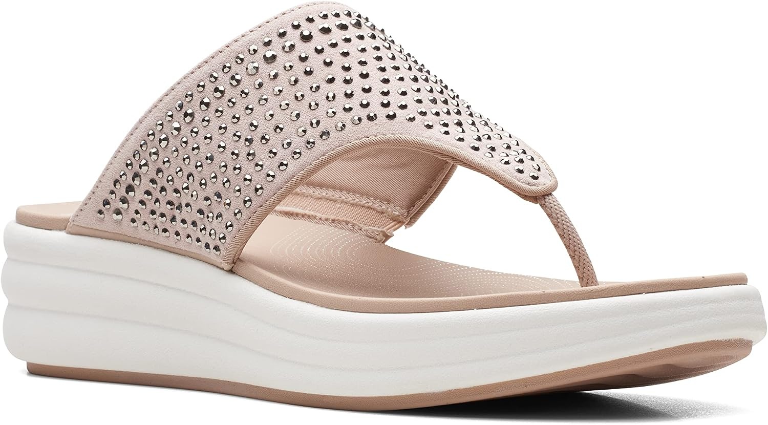 image:imageClarks Womens Drift Jaunt Wedge SandalTaupe Textile