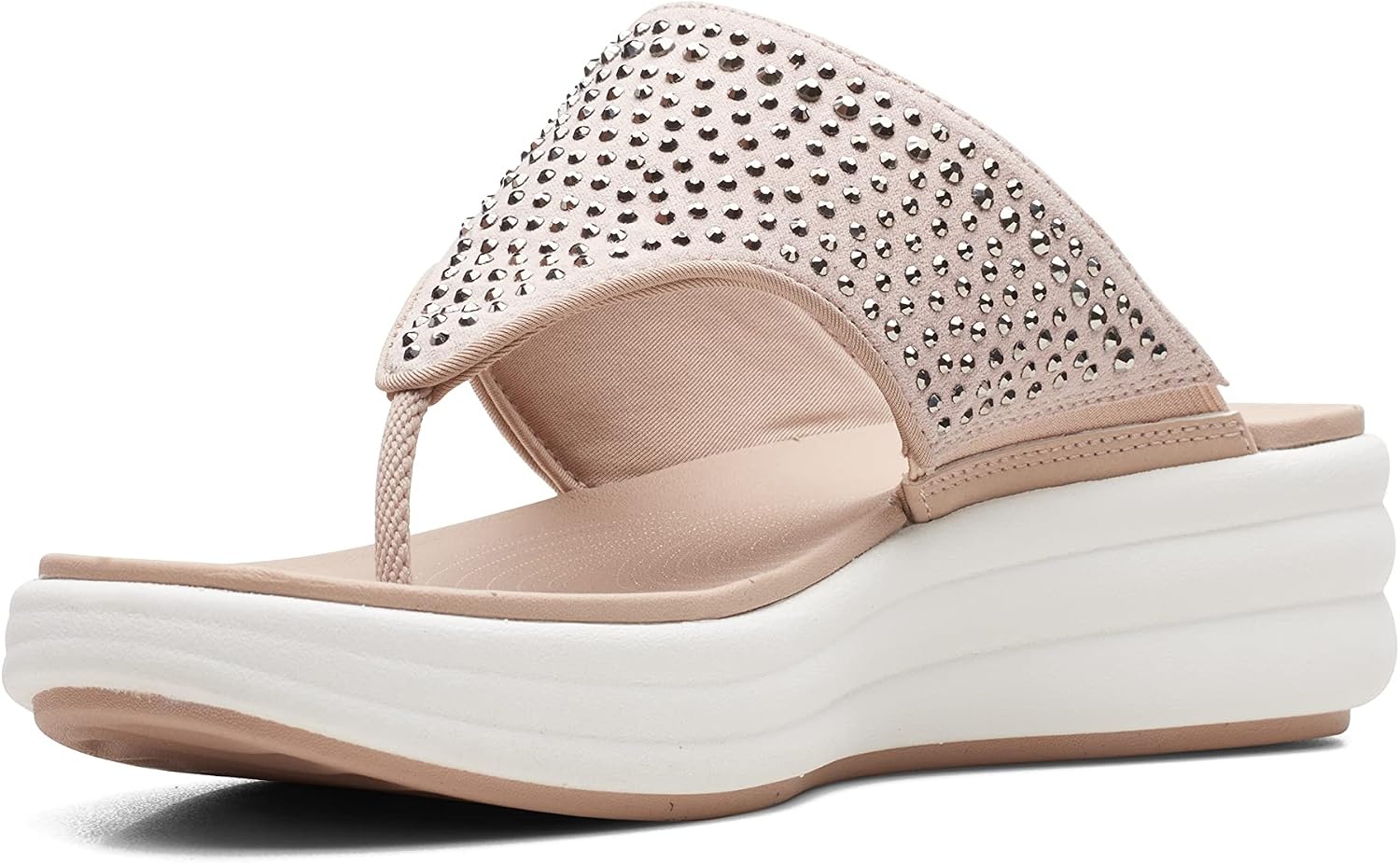 image:imageClarks Womens Drift Jaunt Wedge SandalTaupe Textile