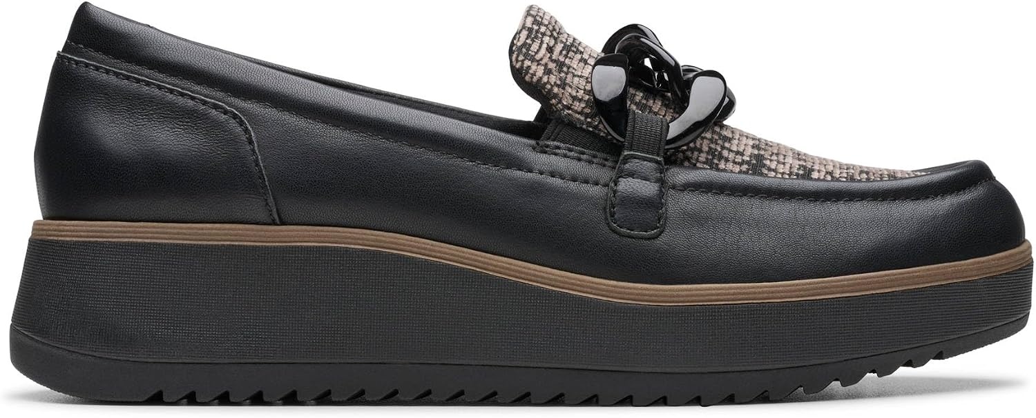 image:imageClarks Womens Zylah May LoafersBlack Combi Textile