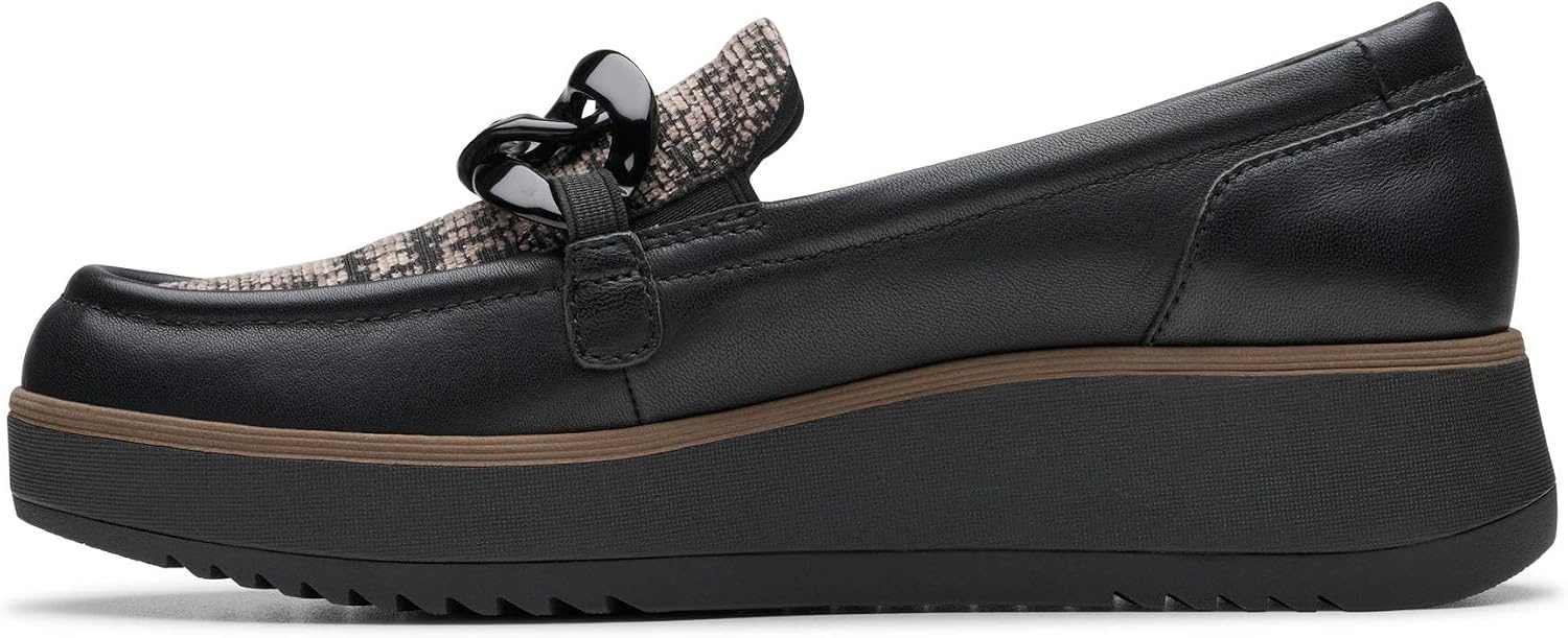 image:imageClarks Womens Zylah May LoafersBlack Combi Textile