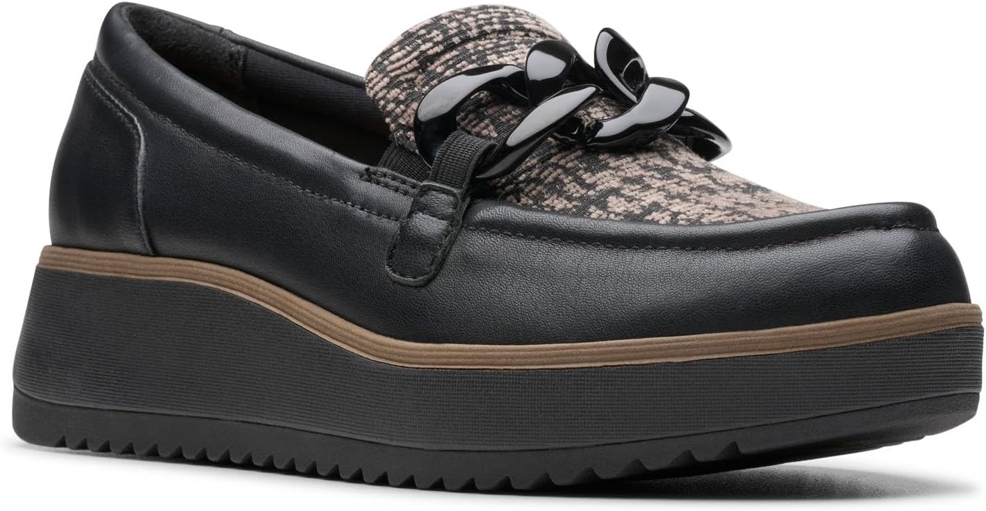 image:imageClarks Womens Zylah May LoafersBlack Combi Textile