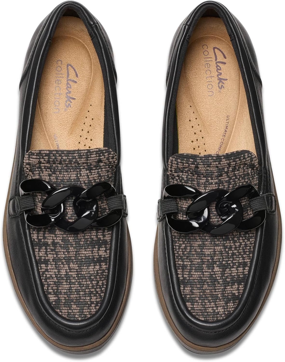 image:imageClarks Womens Zylah May LoafersBlack Combi Textile