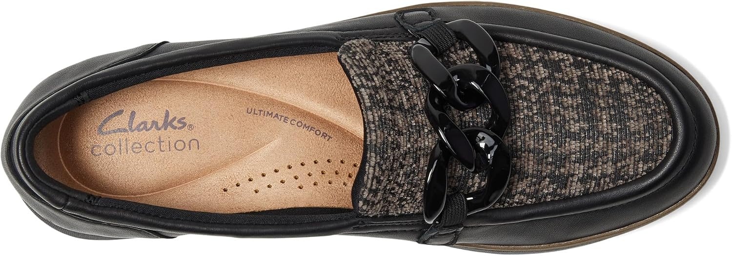 image:imageClarks Womens Zylah May LoafersBlack Combi Textile