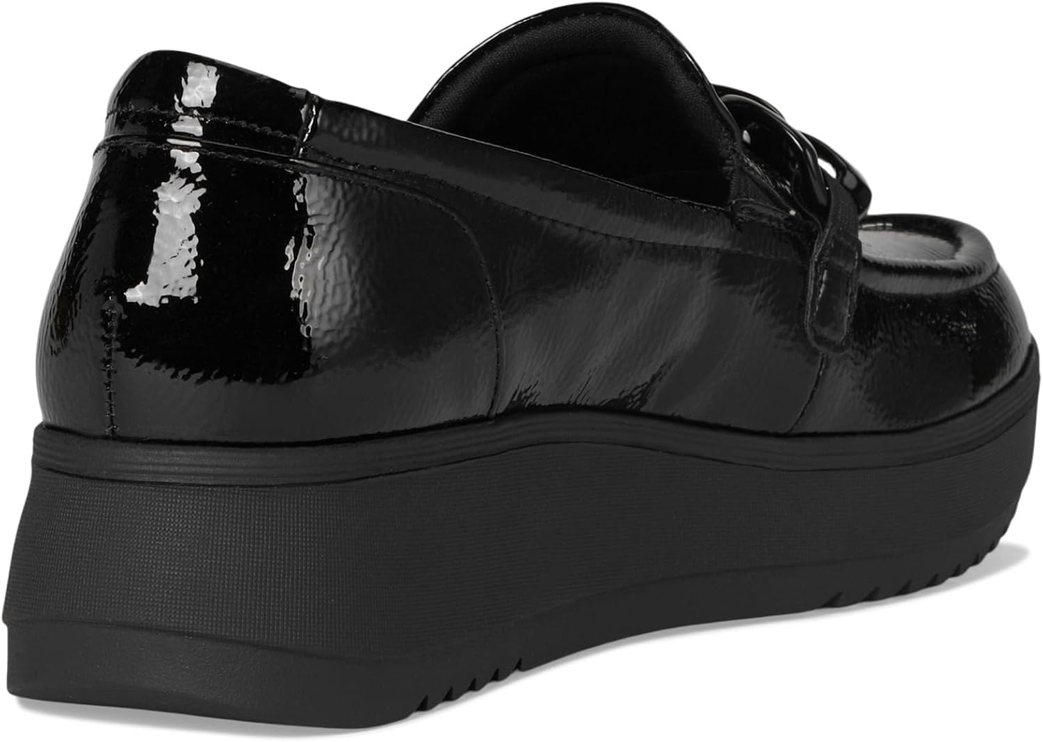 image:imageClarks Womens Zylah May LoafersBlack Crinkle Patent