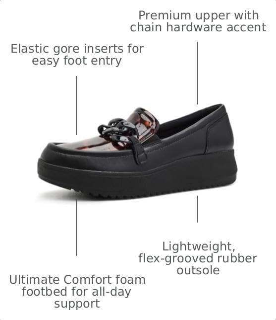 image:imageClarks Womens Zylah May LoafersBlack Multi Leather