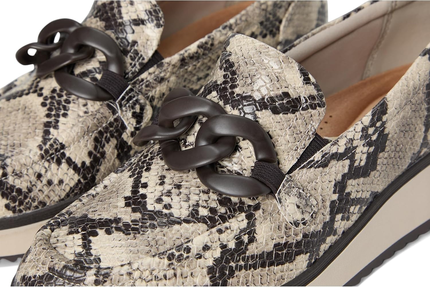 image:imageClarks Womens Zylah May LoafersSnake Print Synthetic