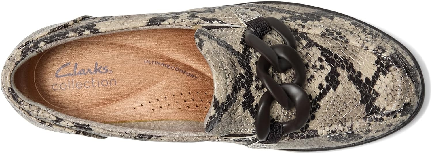 image:imageClarks Womens Zylah May LoafersSnake Print Synthetic