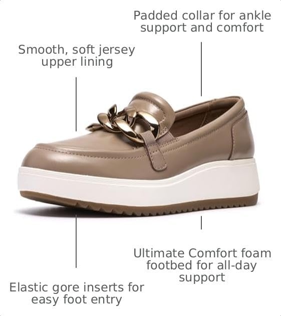 image:imageClarks Womens Zylah May LoafersTaupe Leather