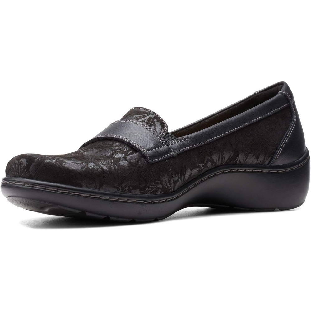 image:imageClarks Womens Cora DaisyBlack TextileLeather Combination