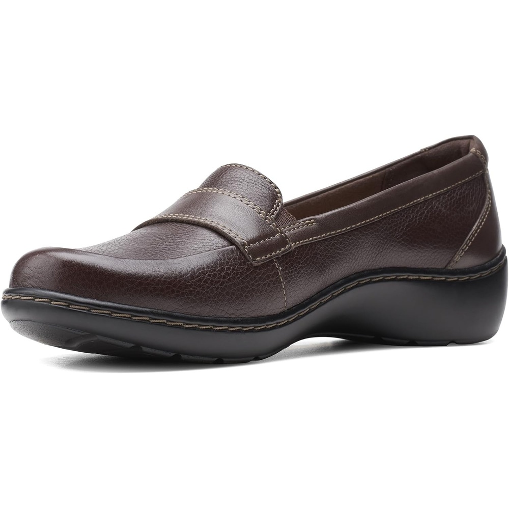 image:imageClarks Womens Cora DaisyDark Brown Tumbled Leather