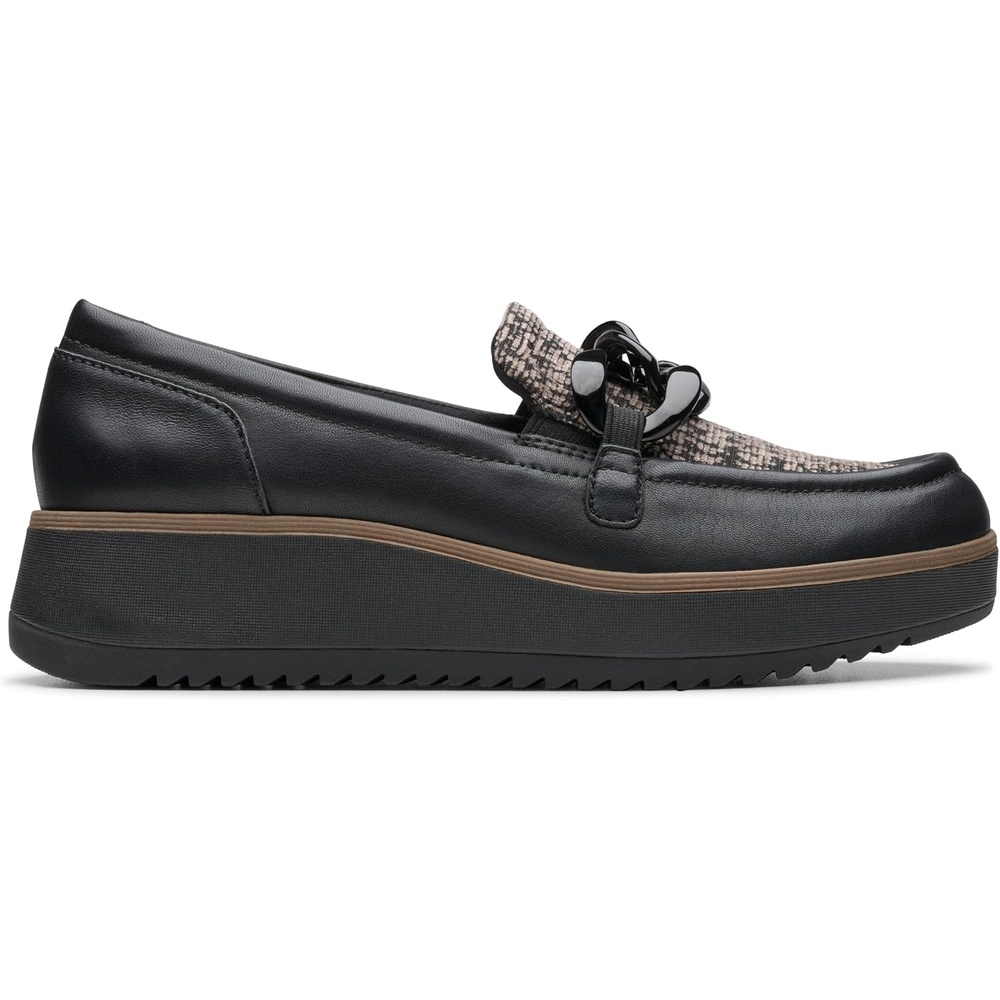 image:imageClarks Womens Zylah May LoafersBlack Combi Textile