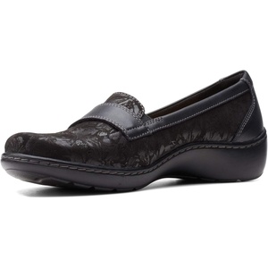 Clarks Women’s Cora Daisy(Black Textile/Leather Combination)