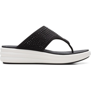 Clarks Women’s Drift Jaunt Wedge Sandal(Black)