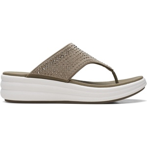 Clarks Women’s Drift Jaunt Wedge Sandal(Olive)