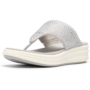 Clarks Women’s Drift Jaunt Wedge Sandal(Silver)
