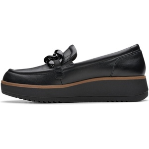 Clarks Women’s Zylah May Loafers(Black (Black Leather))