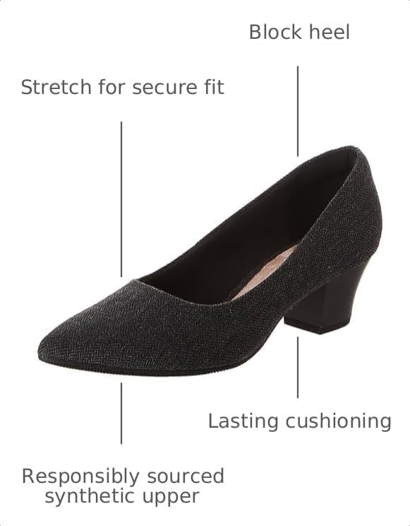 image:imageClarks Womens Teresa StepBlack Tweed Combi