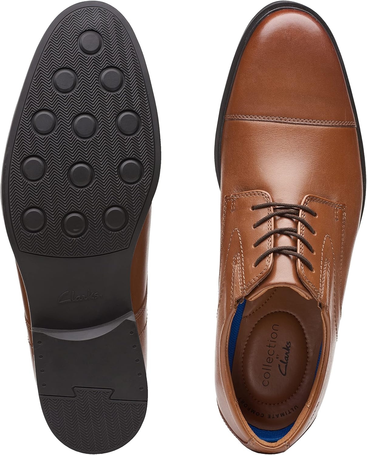 image:imageClarks Mens Whiddon CapDark Tan Leather