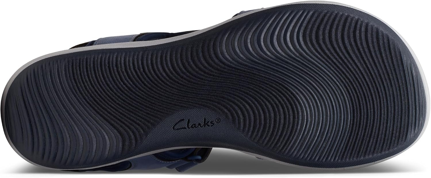 image:imageClarks Womens Mira Bay Flat SandalDenim Blue Textile